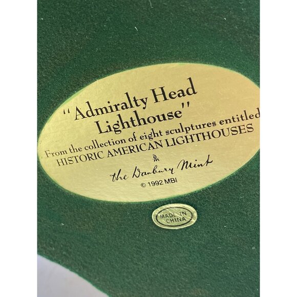 Danbury Mint Historic American Lighthouses Admiralty Head LIGHTHOUSE 1992 - Picture 8 of 8